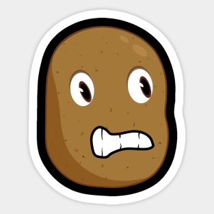 cute annoyed spud potato Sticker